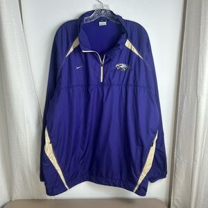 Nike Men's XXL Philadelphia Eagles Storm Fit Purple Windbreaker Jacket READ FLAW